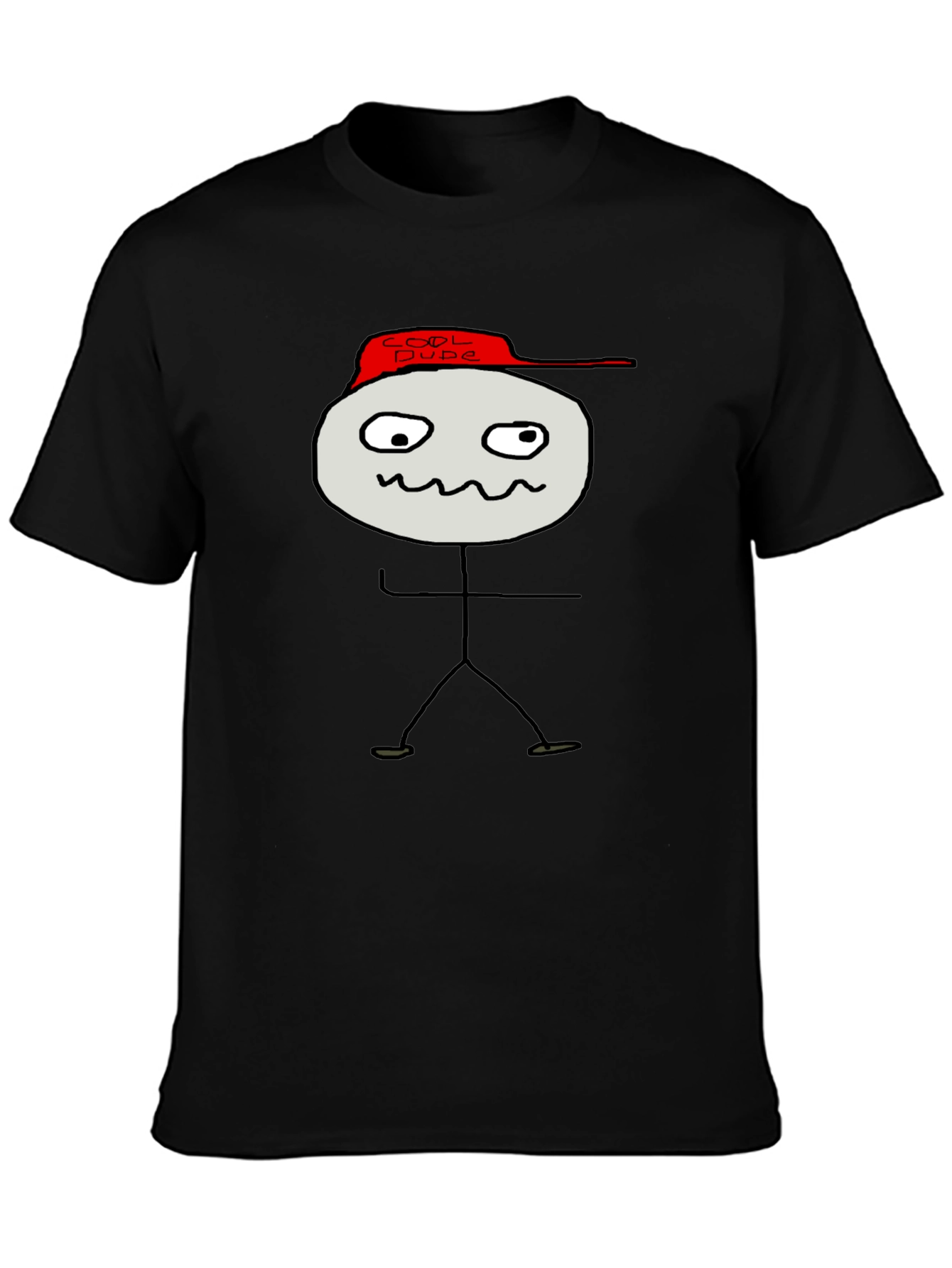 Cool Dude Stick Figure Graphic Tee