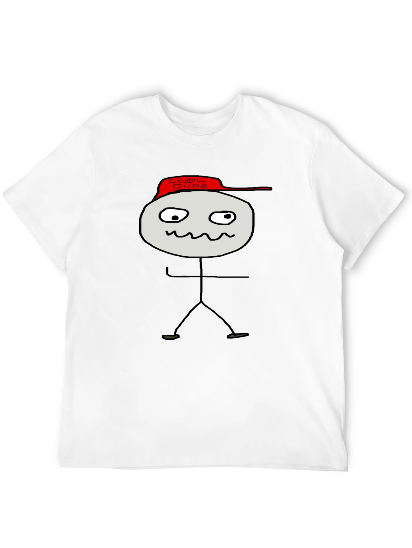Cool Dude Stick Figure Graphic Tee