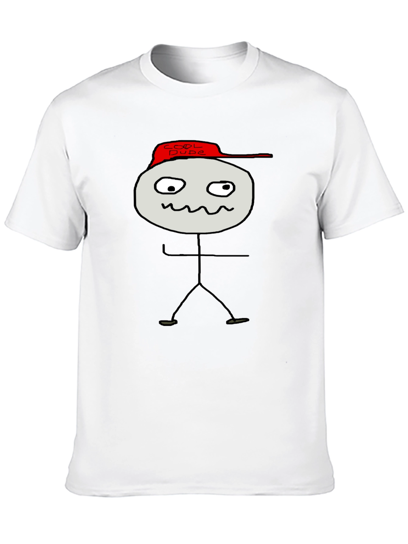 Cool Dude Stick Figure Graphic Tee