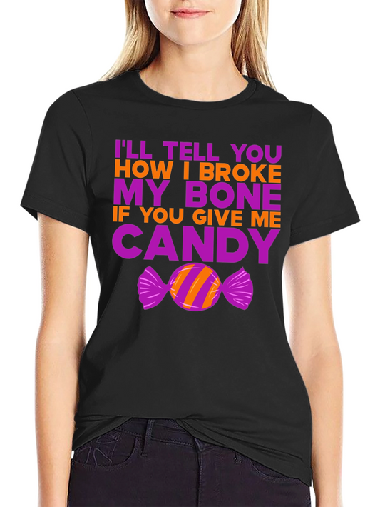 Funny Halloween Candy Bone T-Shirt