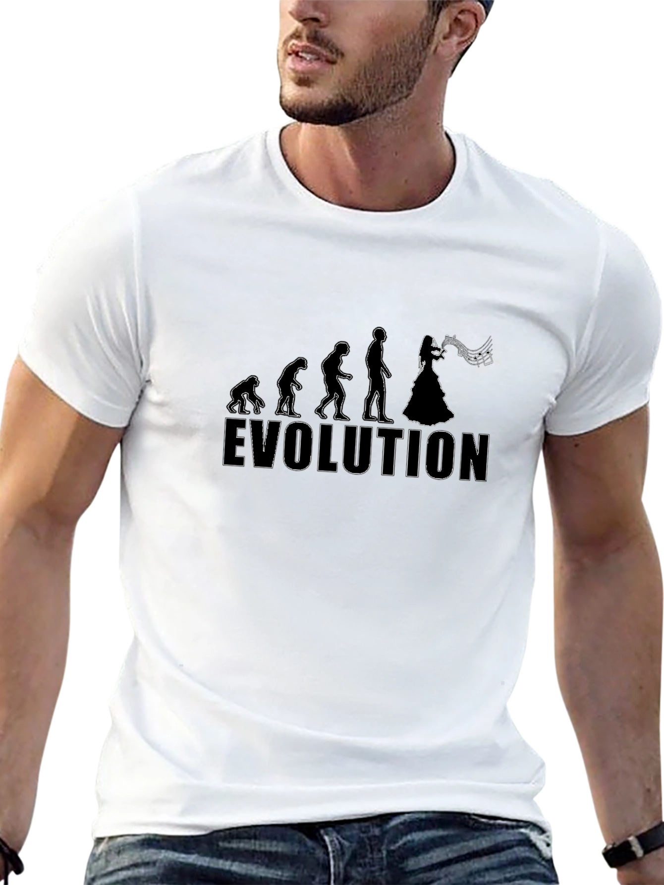 Evolution of Singer Black T-Shirt