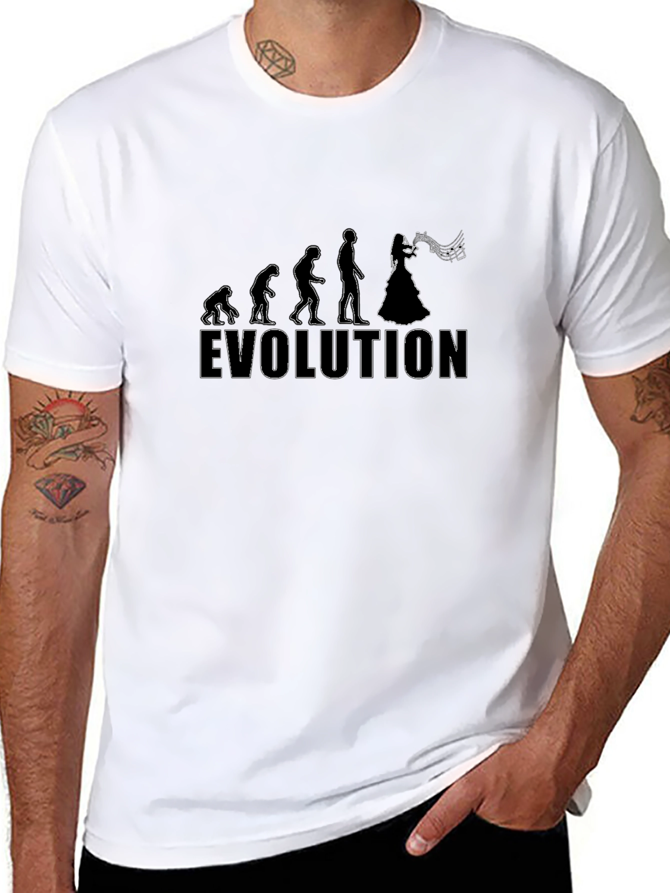 Evolution of Singer Black T-Shirt