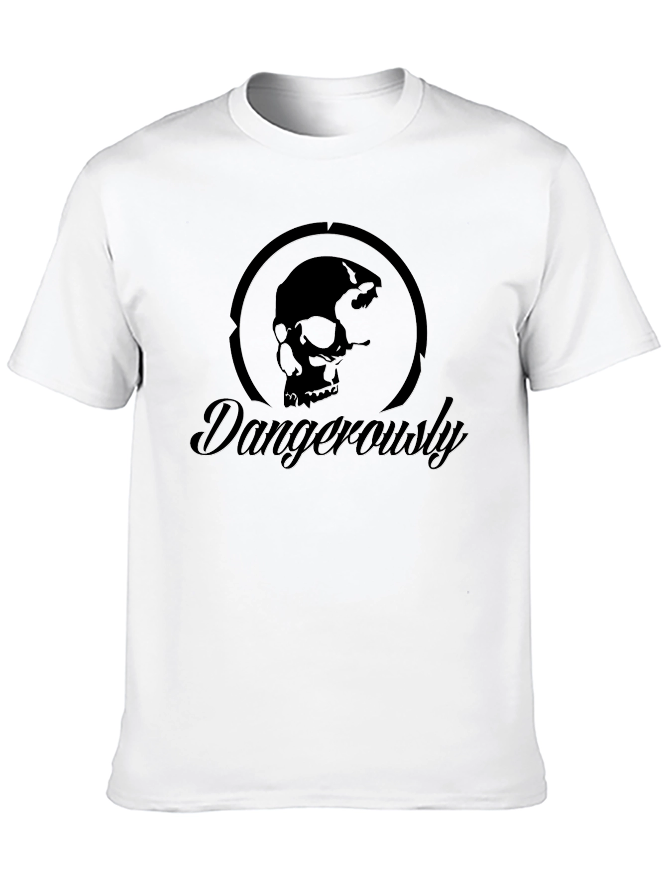 Skull Dangerously Graphic T-Shirt - Mens Black Tee