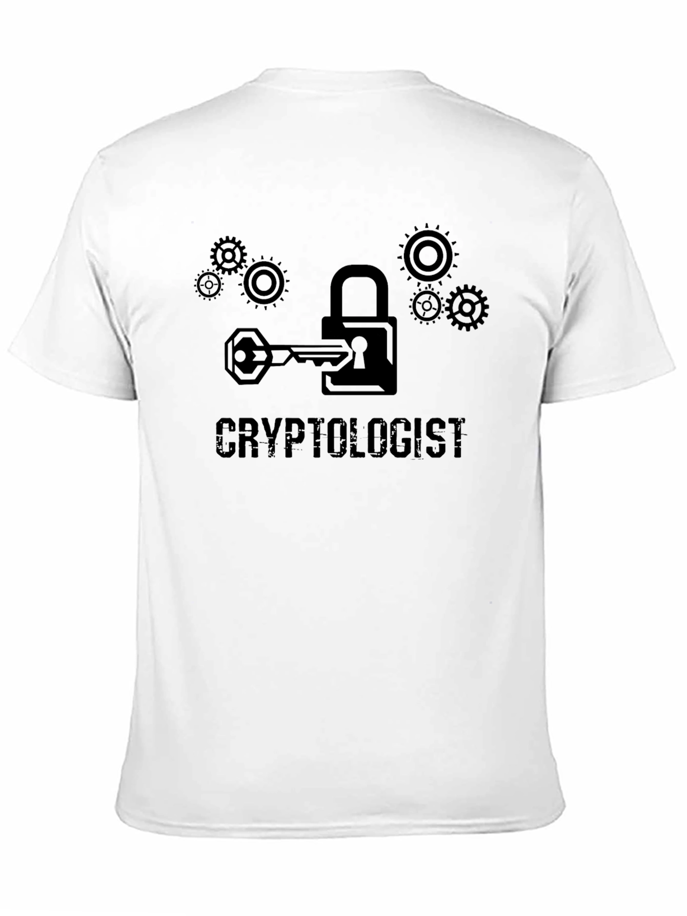 Cryptologist Key & Lock Graphic Tee - Black
