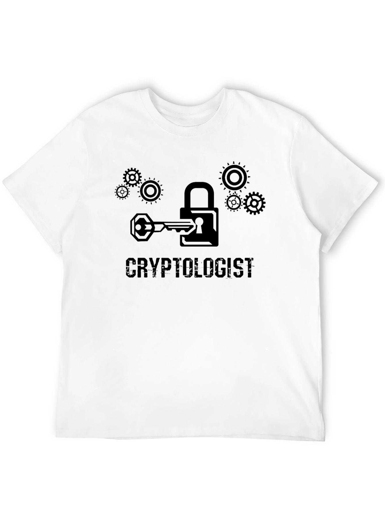 Cryptologist Key & Lock Graphic Tee - Black