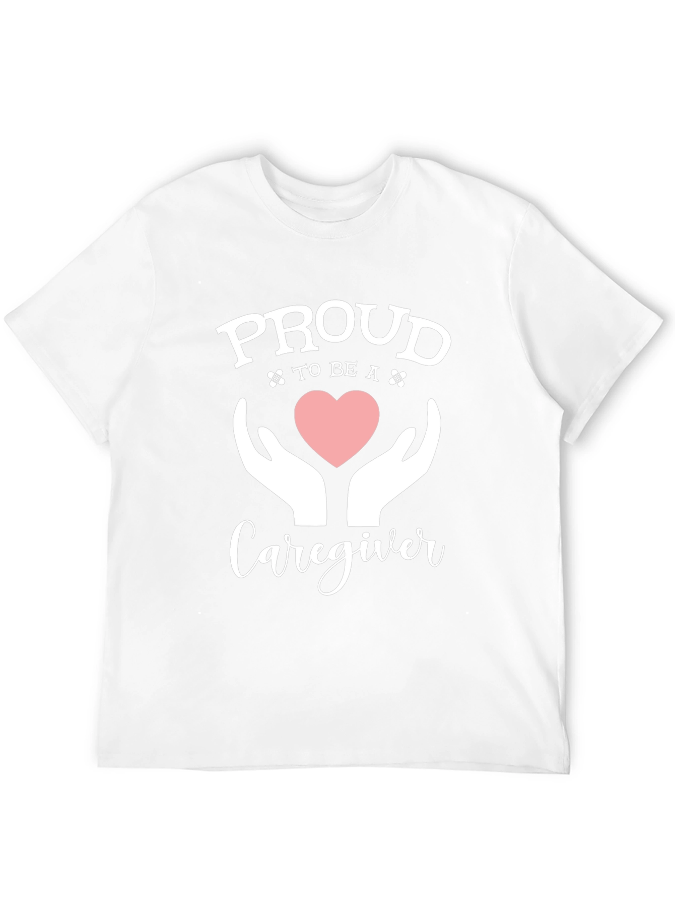 Proud Caregiver T-Shirt - Heart & Hands Design