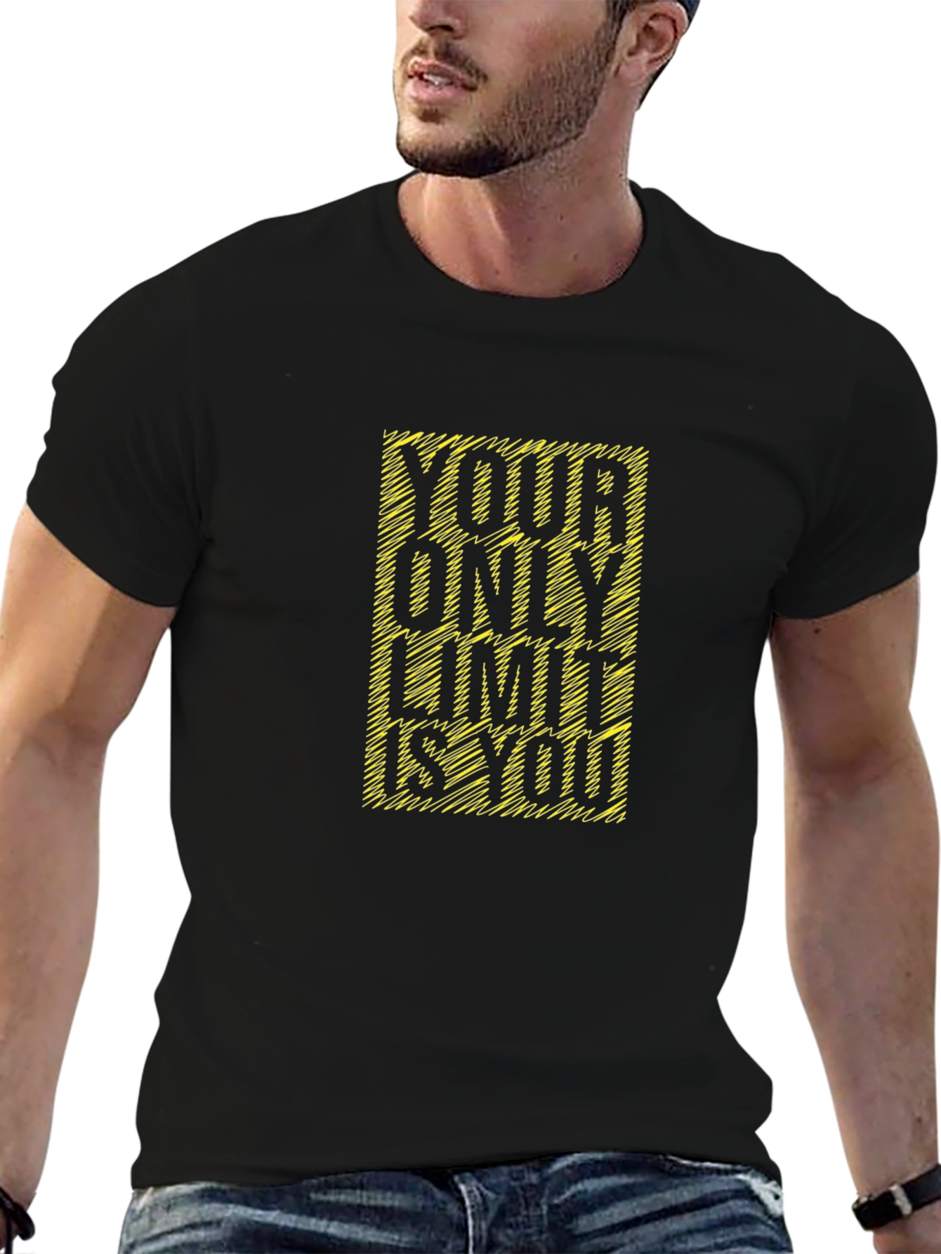 Motivational Black T-Shirt - Your Only Limit is You