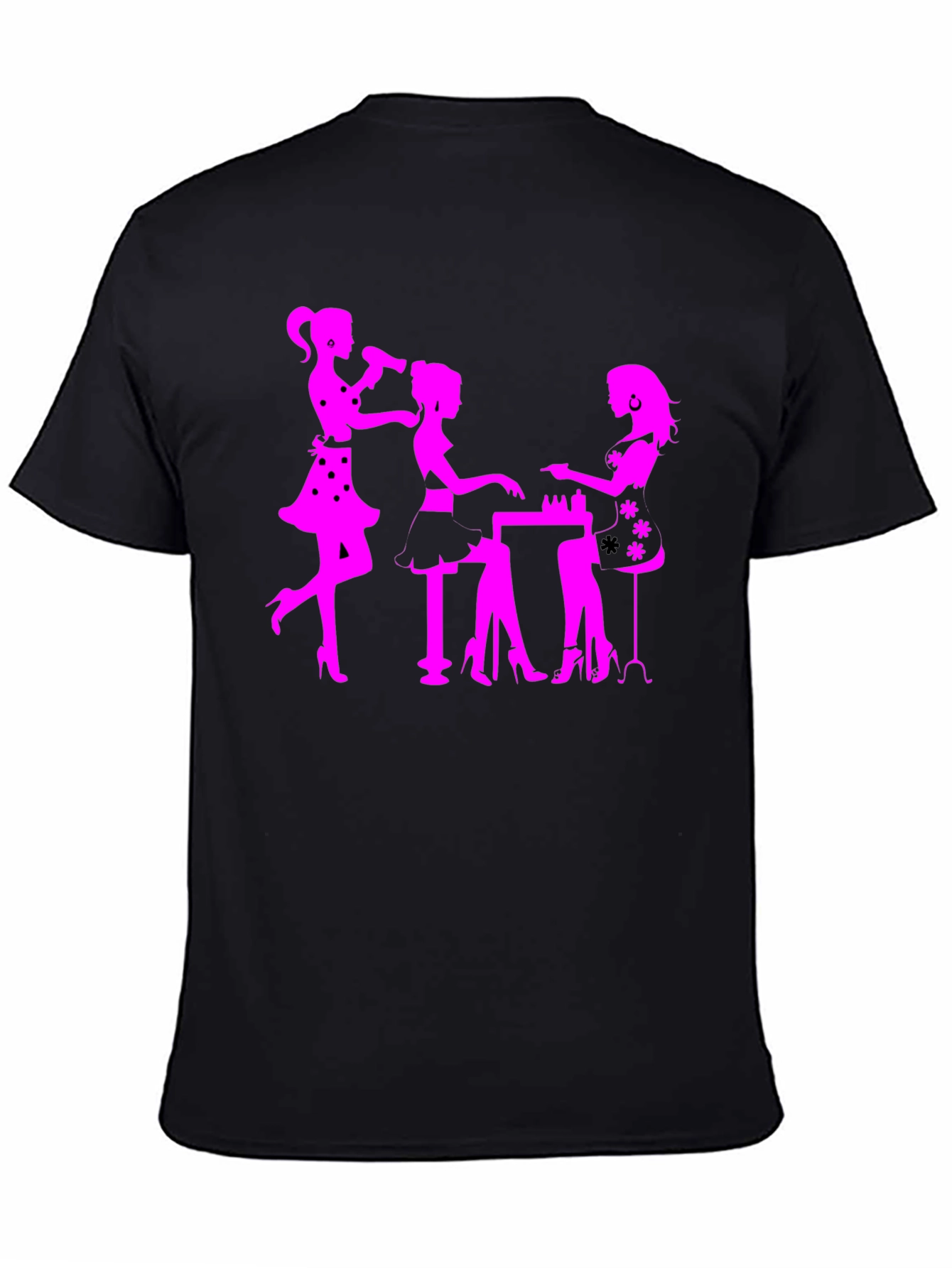 Salon Ladies Black Graphic Tee