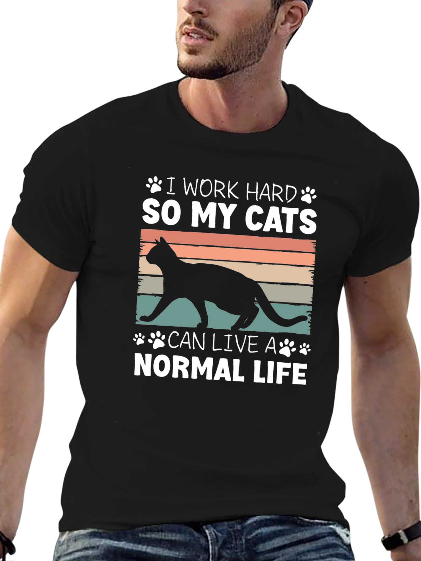 I Work Hard So My Cats T-Shirt