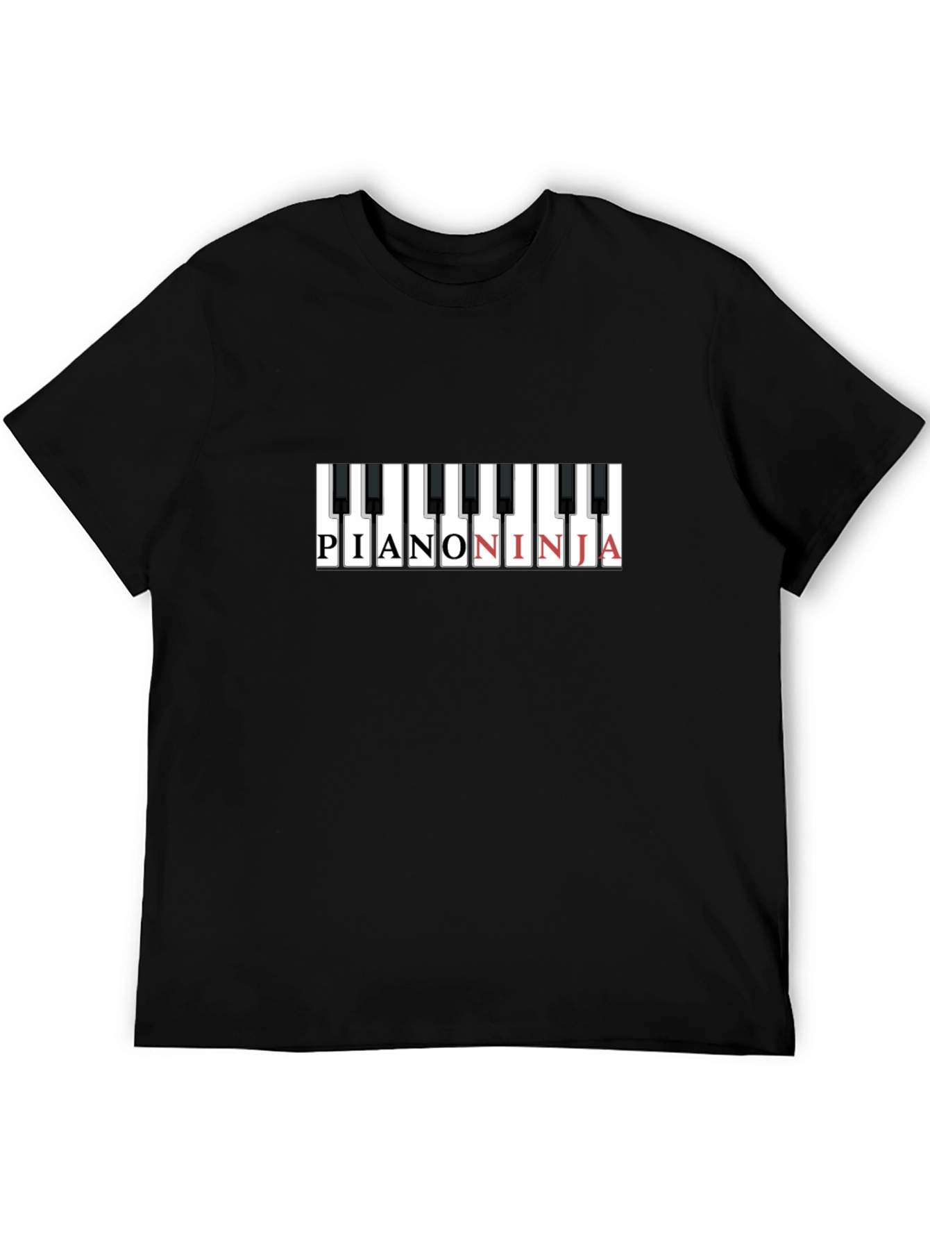 Piano Ninja Graphic T-Shirt - Cool Music Tee