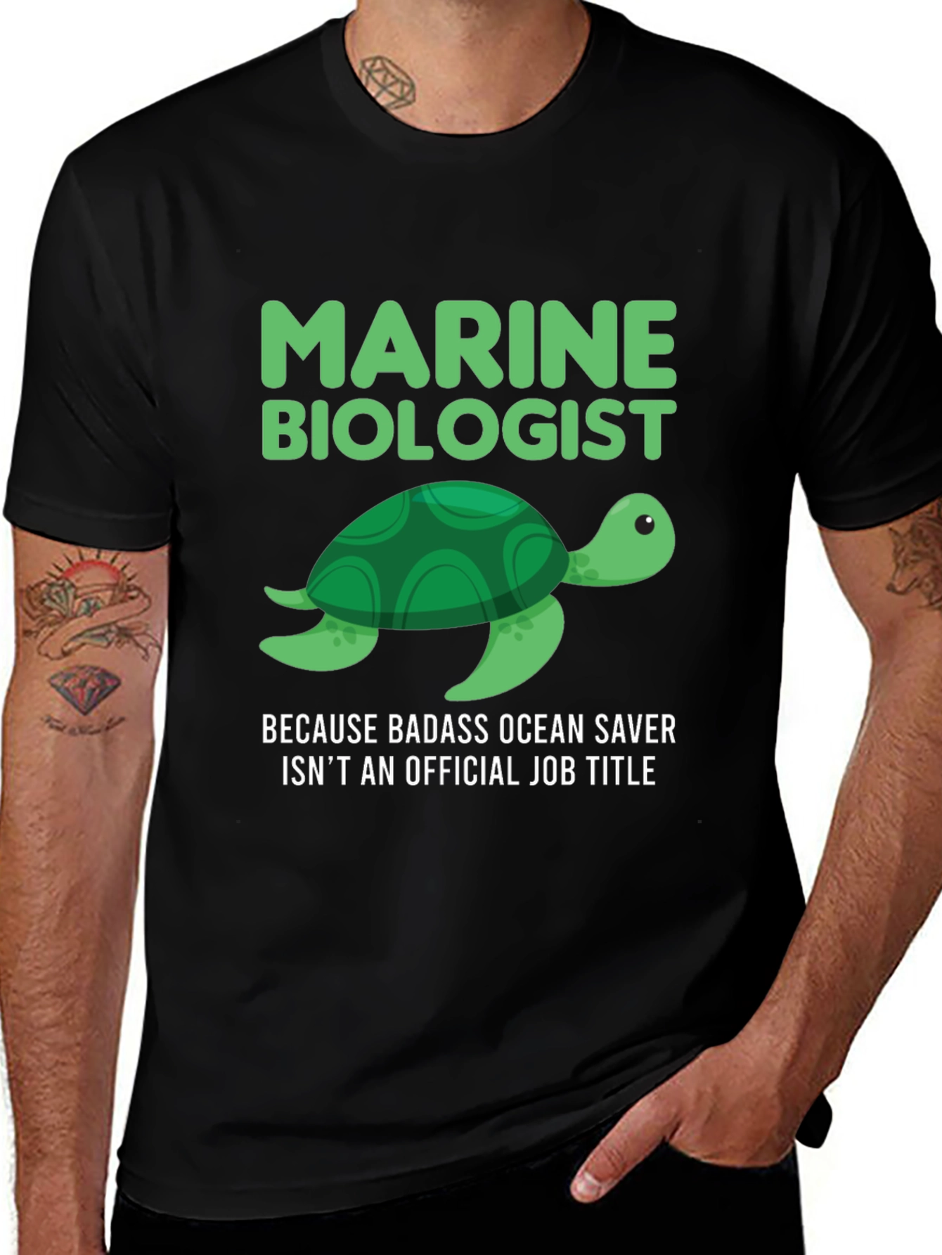 Marine Biologist Turtle Graphic T-Shirt