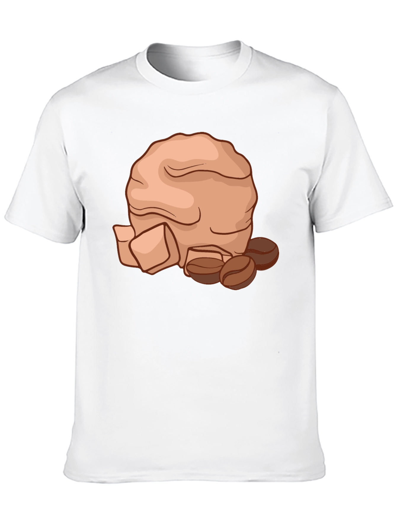 Coffee Lovers T-Shirt - Brown Bag & Beans Design