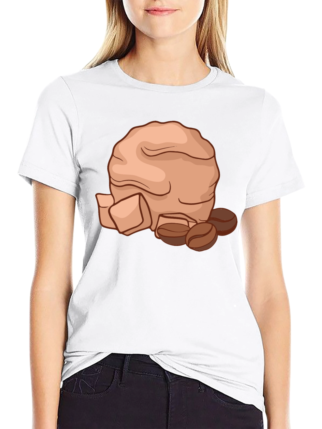 Coffee Lovers T-Shirt - Brown Bag & Beans Design