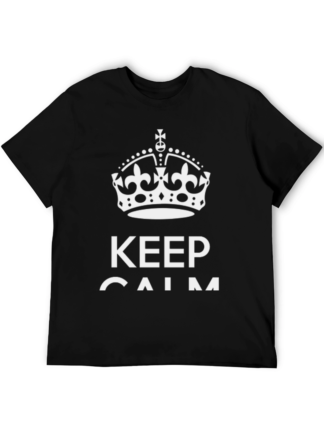 Keep Calm Crown T-Shirt - Mens Black Graphic Tee