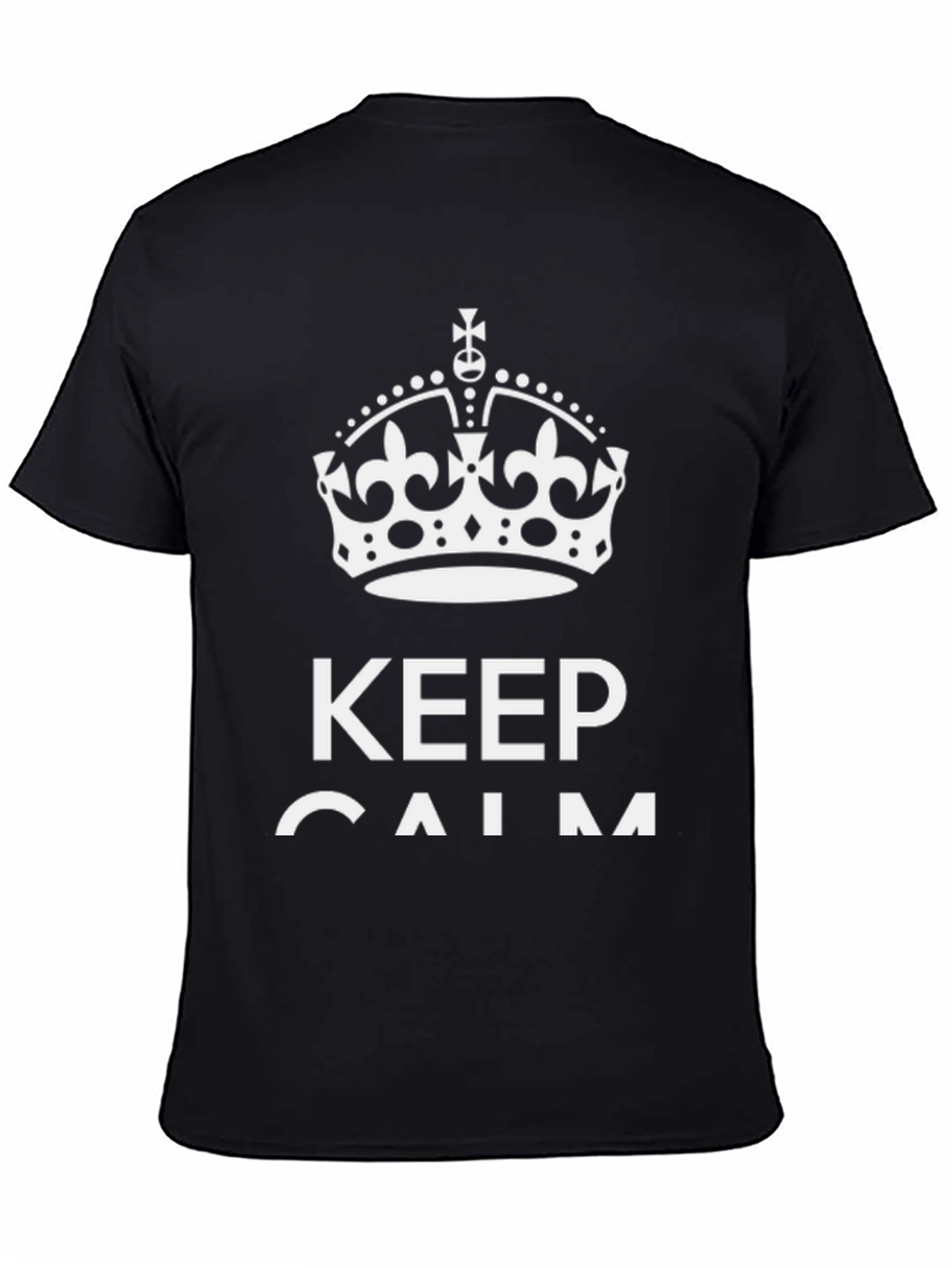 Keep Calm Crown T-Shirt - Mens Black Graphic Tee