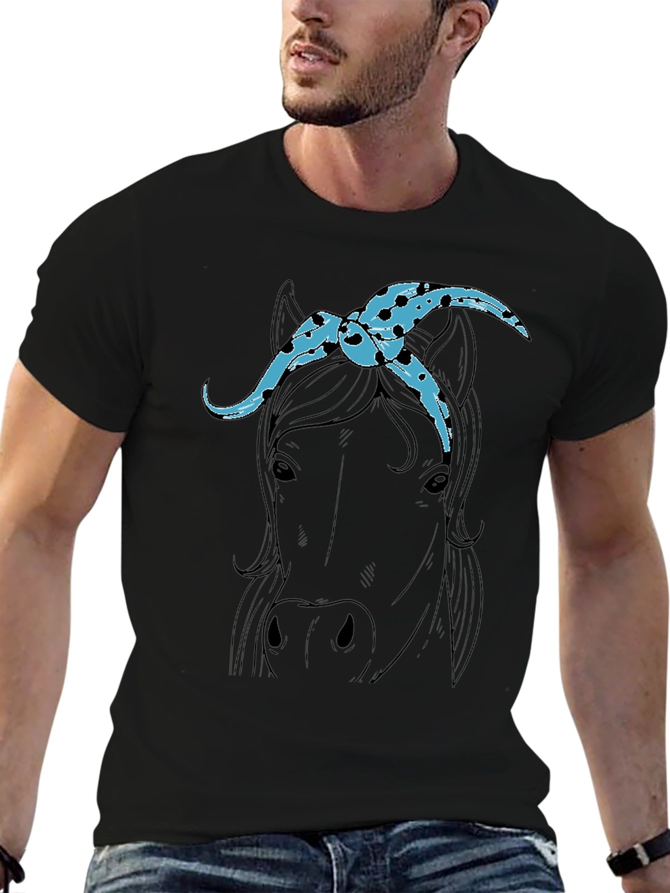 Horse with Bandana Graphic Tee