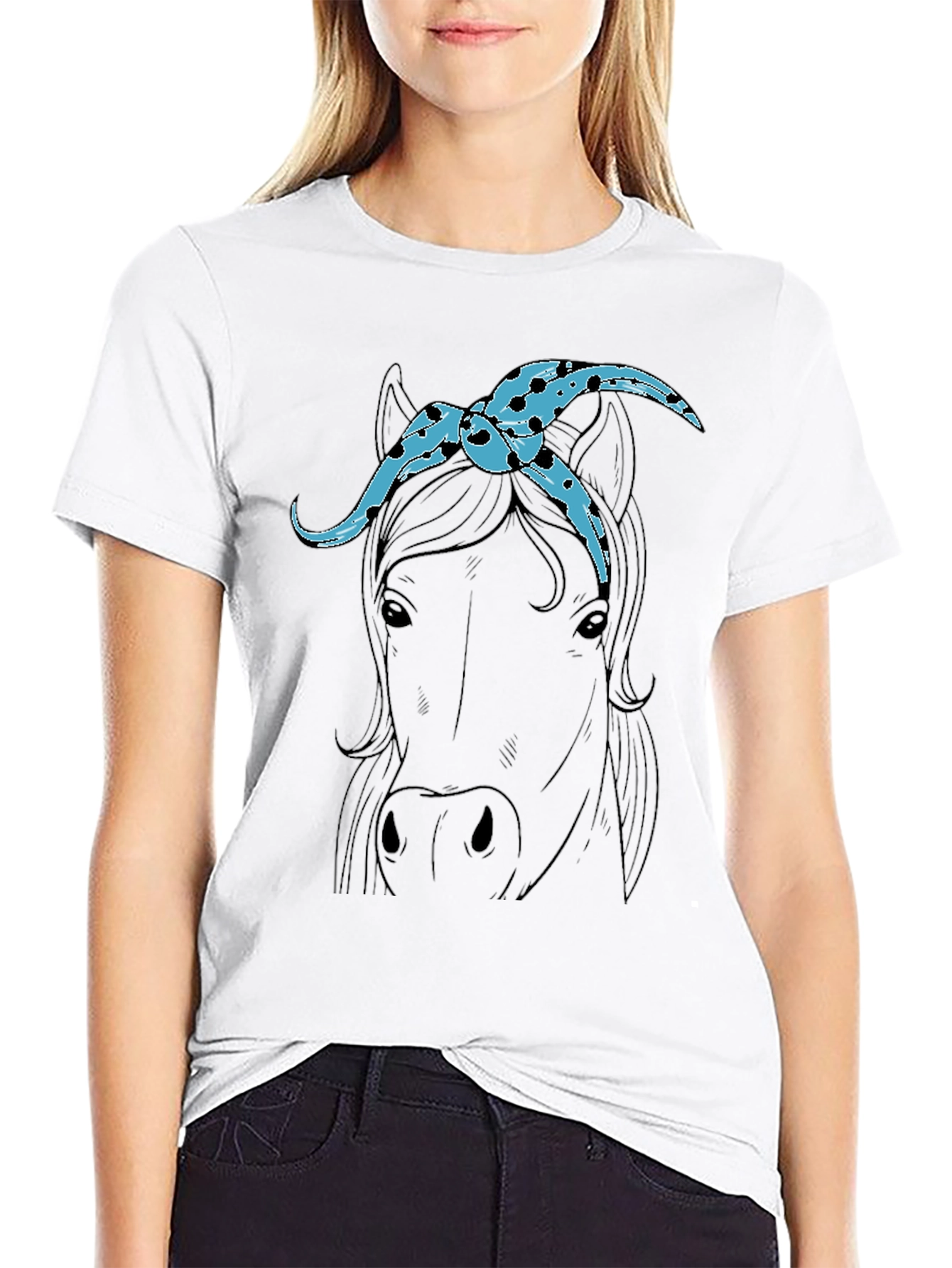 Horse with Bandana Graphic Tee