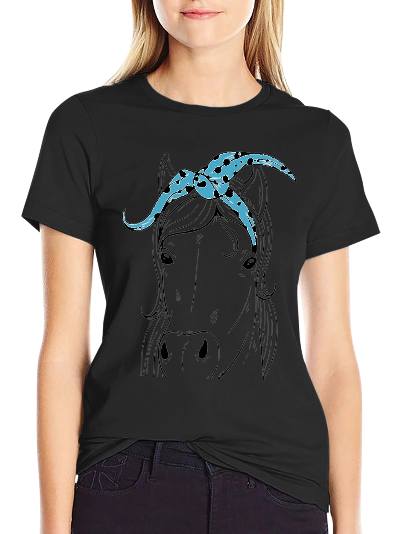 Horse with Bandana Graphic Tee
