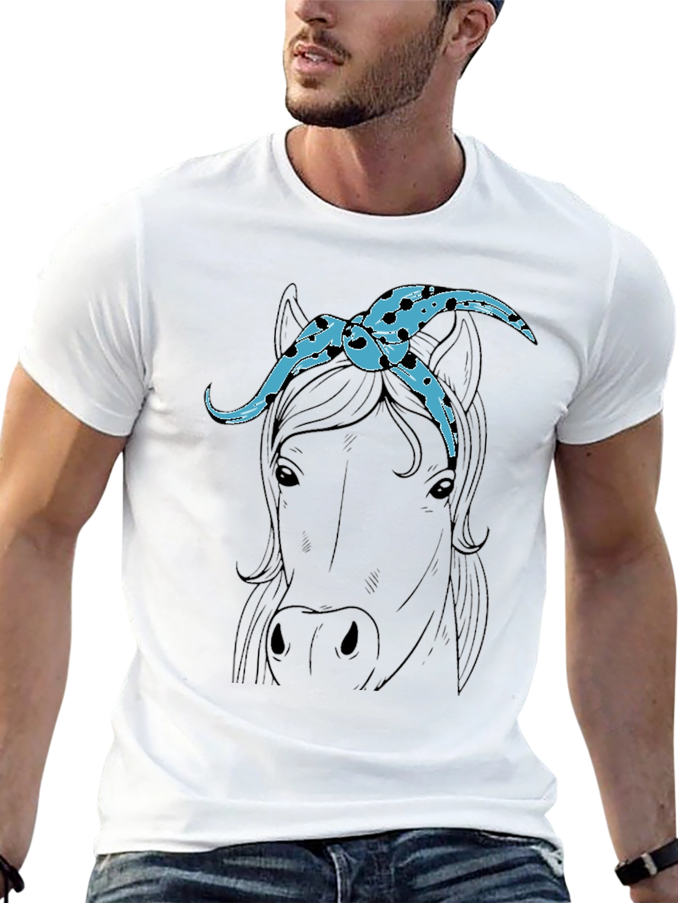 Horse with Bandana Graphic Tee