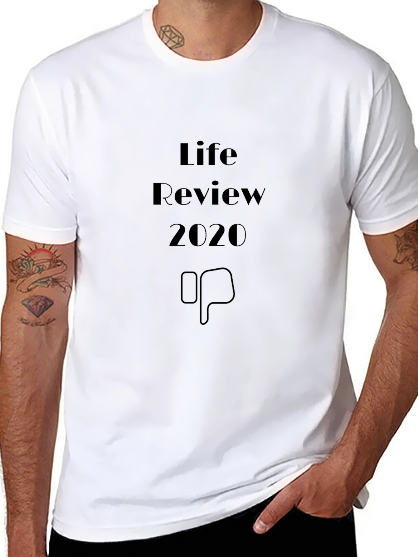 Life Review 2020 Black Graphic T-Shirt