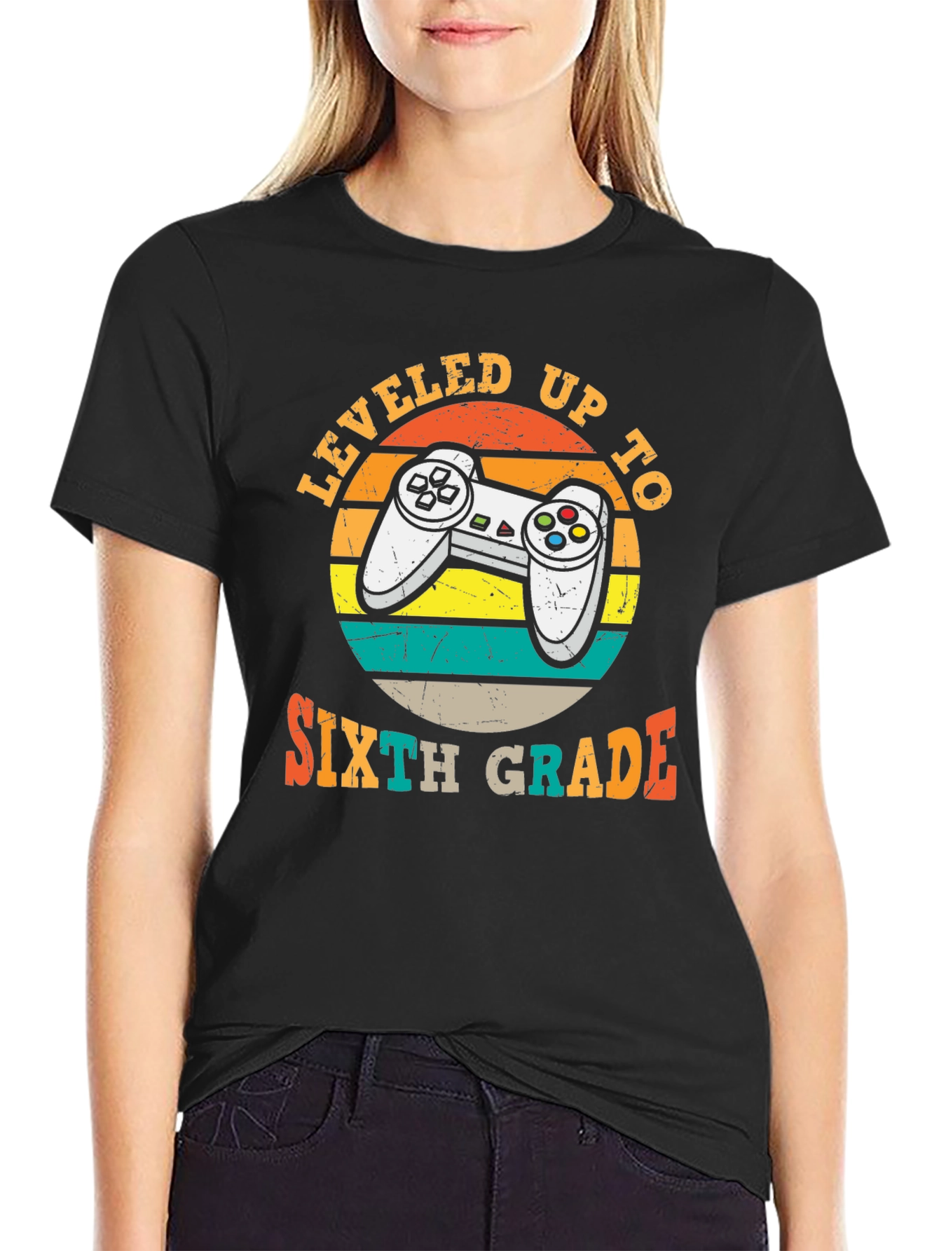 Leveled Up to Sixth Grade Gamer T-Shirt