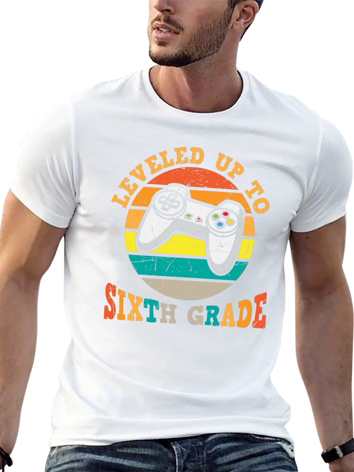 Leveled Up to Sixth Grade Gamer T-Shirt