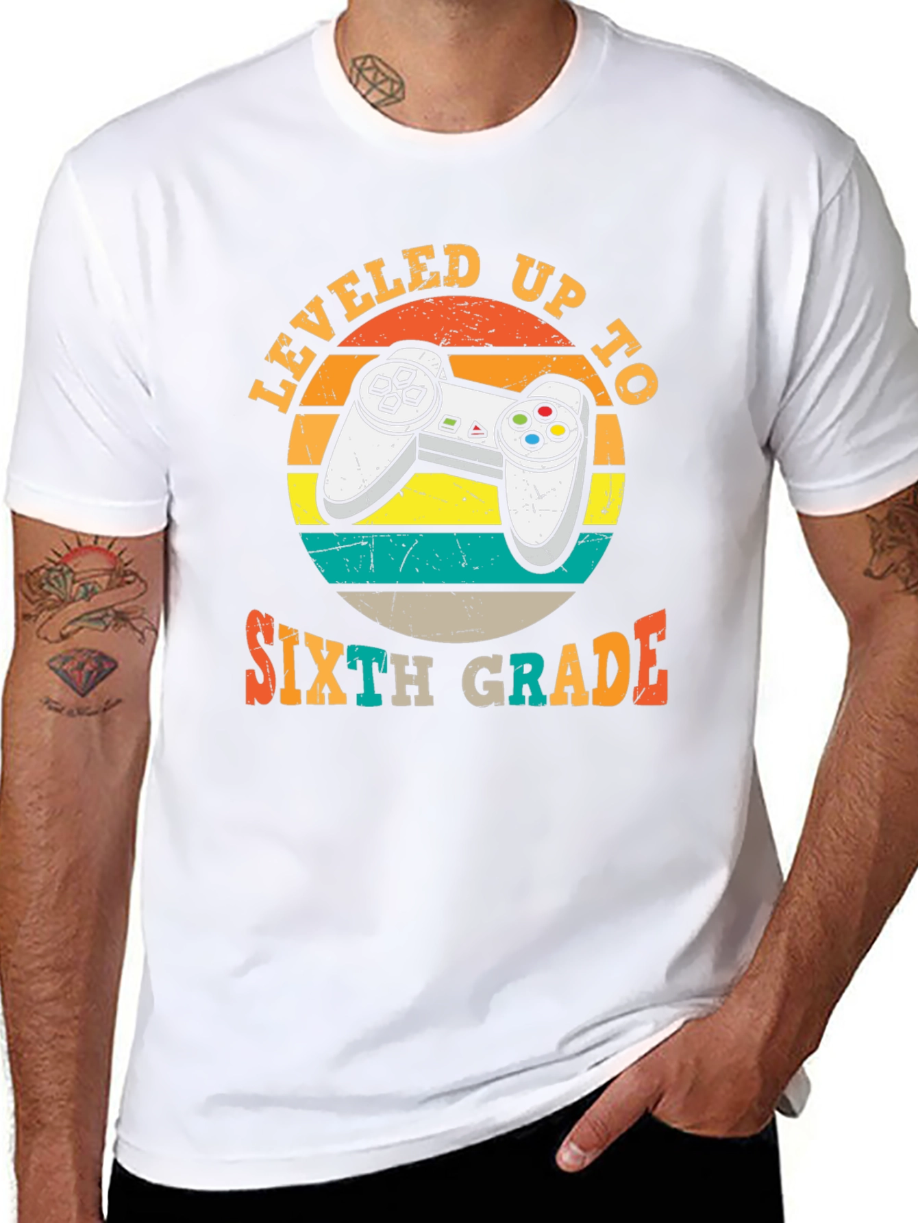 Leveled Up to Sixth Grade Gamer T-Shirt
