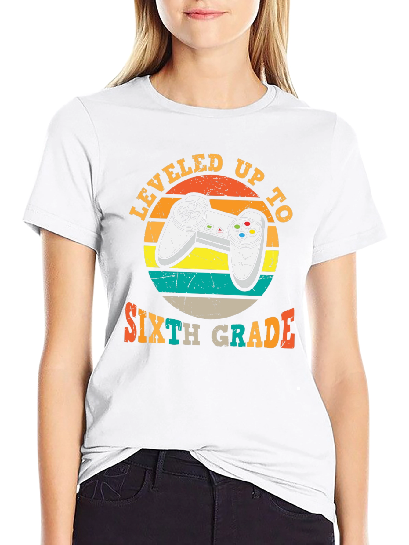 Leveled Up to Sixth Grade Gamer T-Shirt