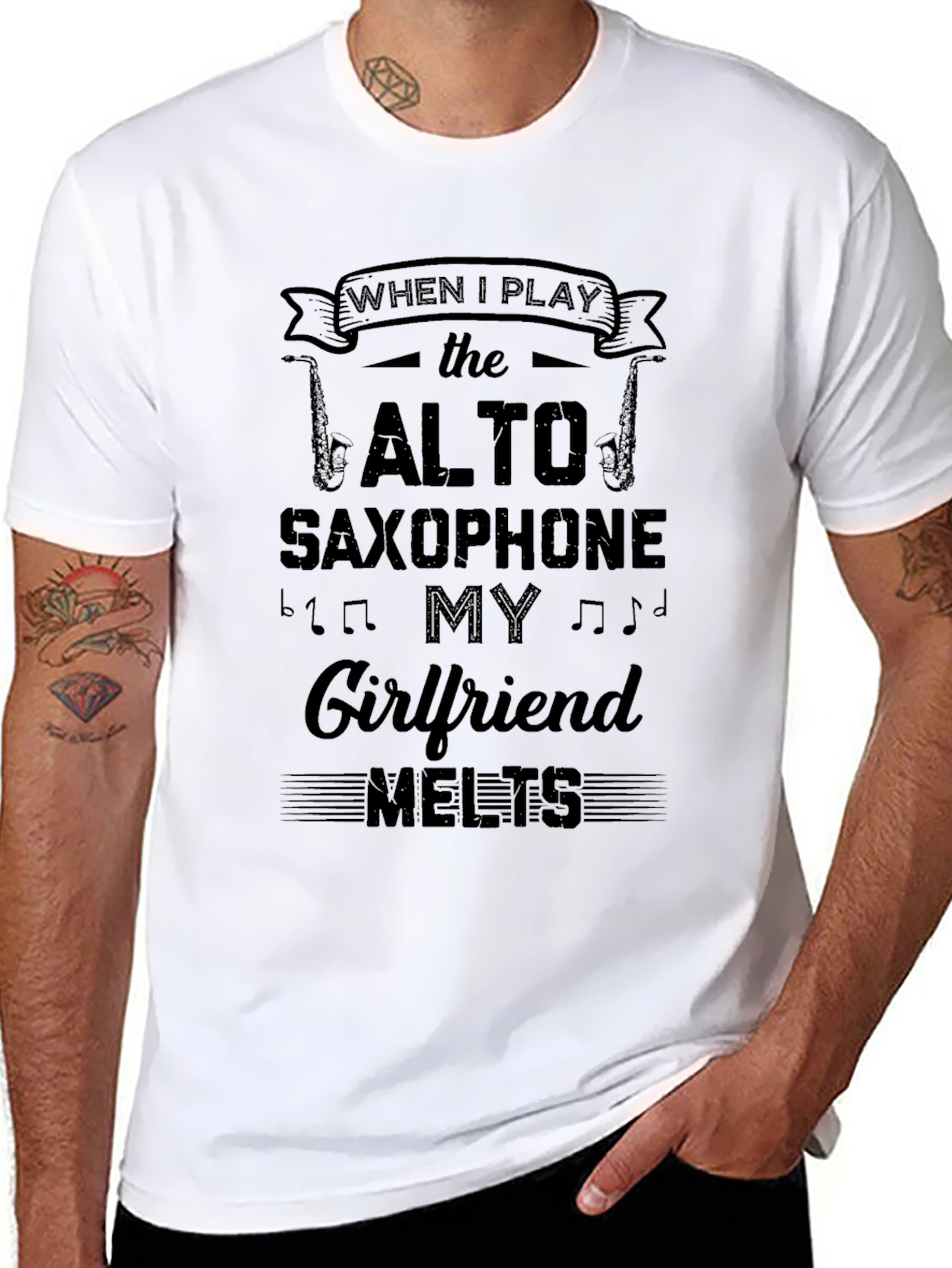 Alto Saxophone Girlfriend Melts T-Shirt