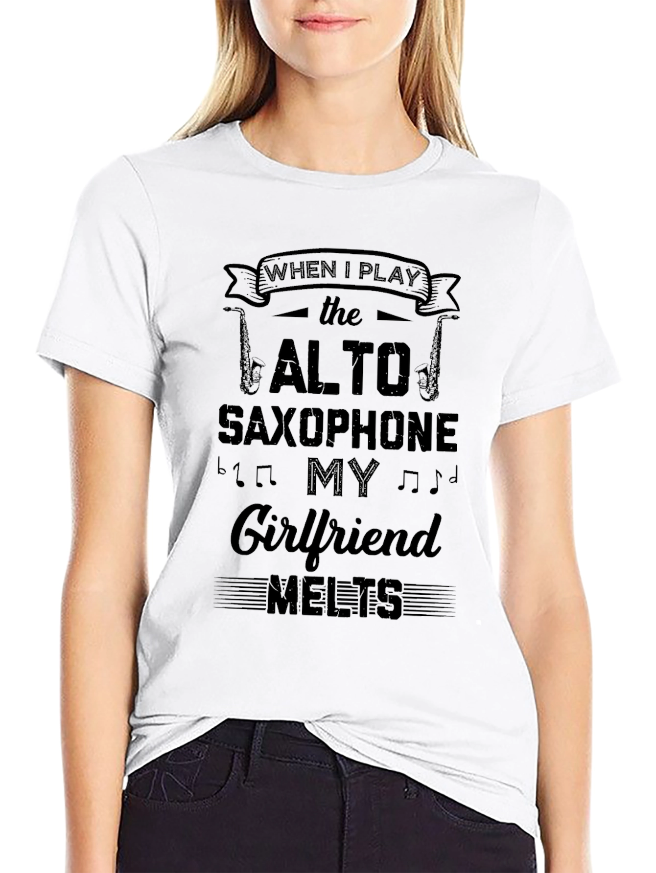 Alto Saxophone Girlfriend Melts T-Shirt