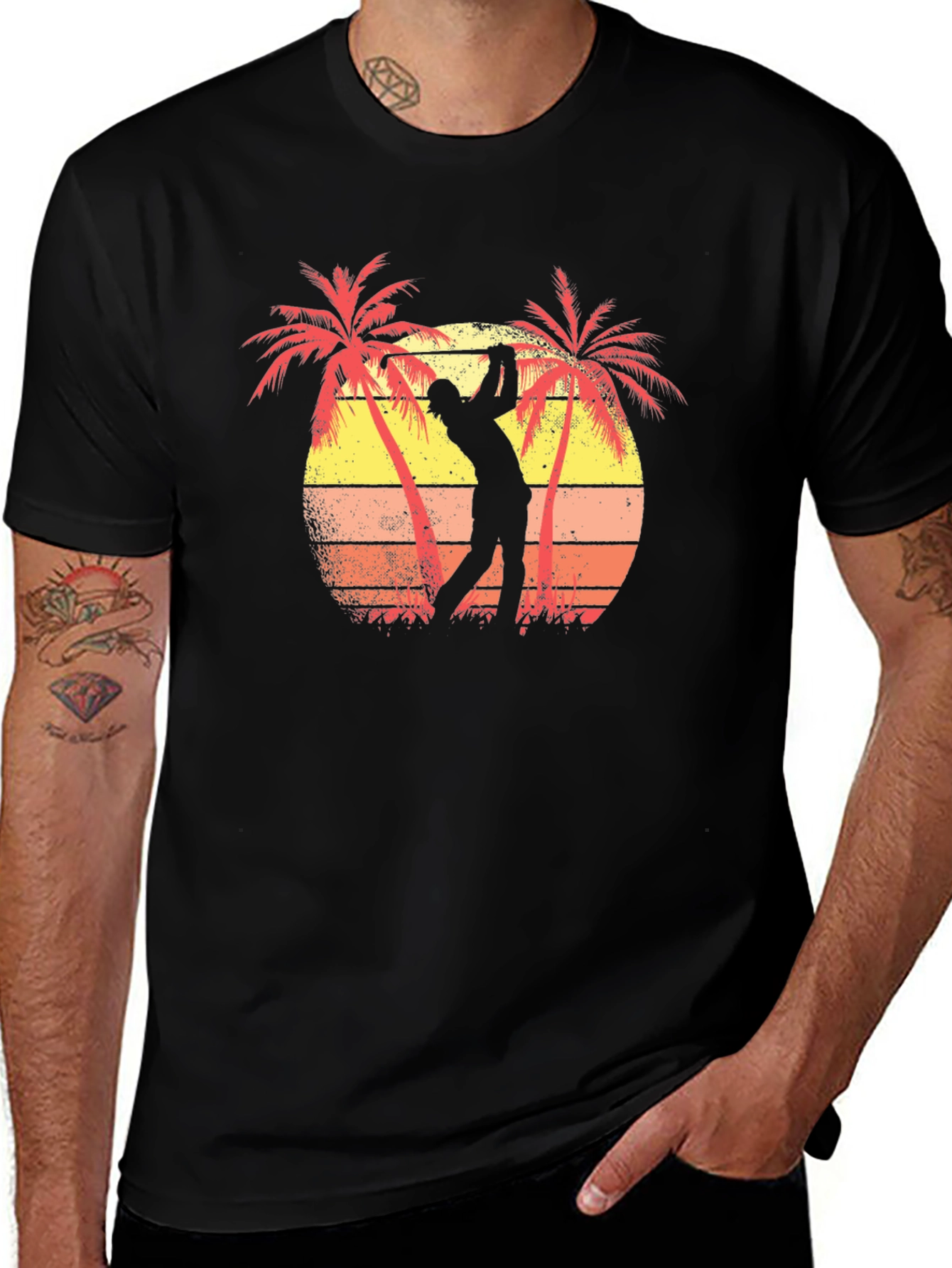 Golf Sunset Graphic T-Shirt
