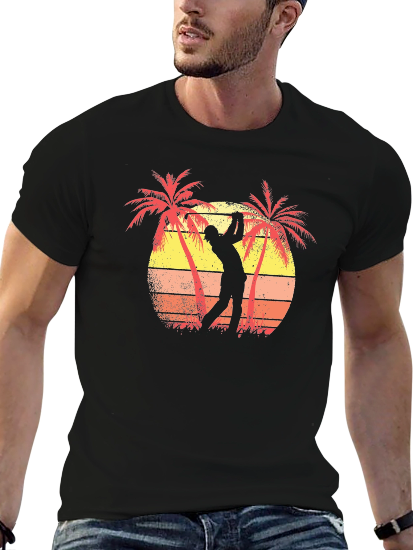 Golf Sunset Graphic T-Shirt