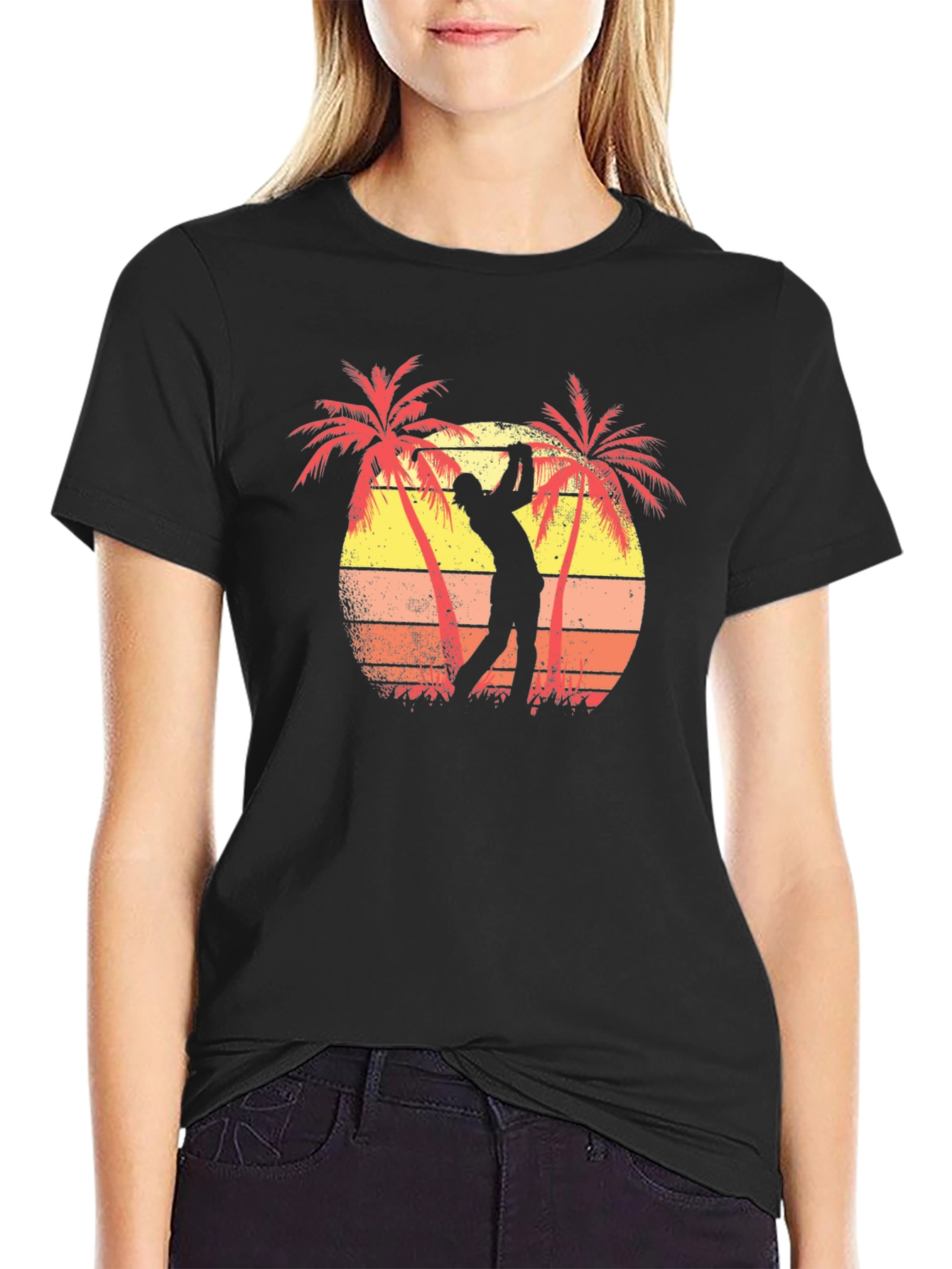 Golf Sunset Graphic T-Shirt