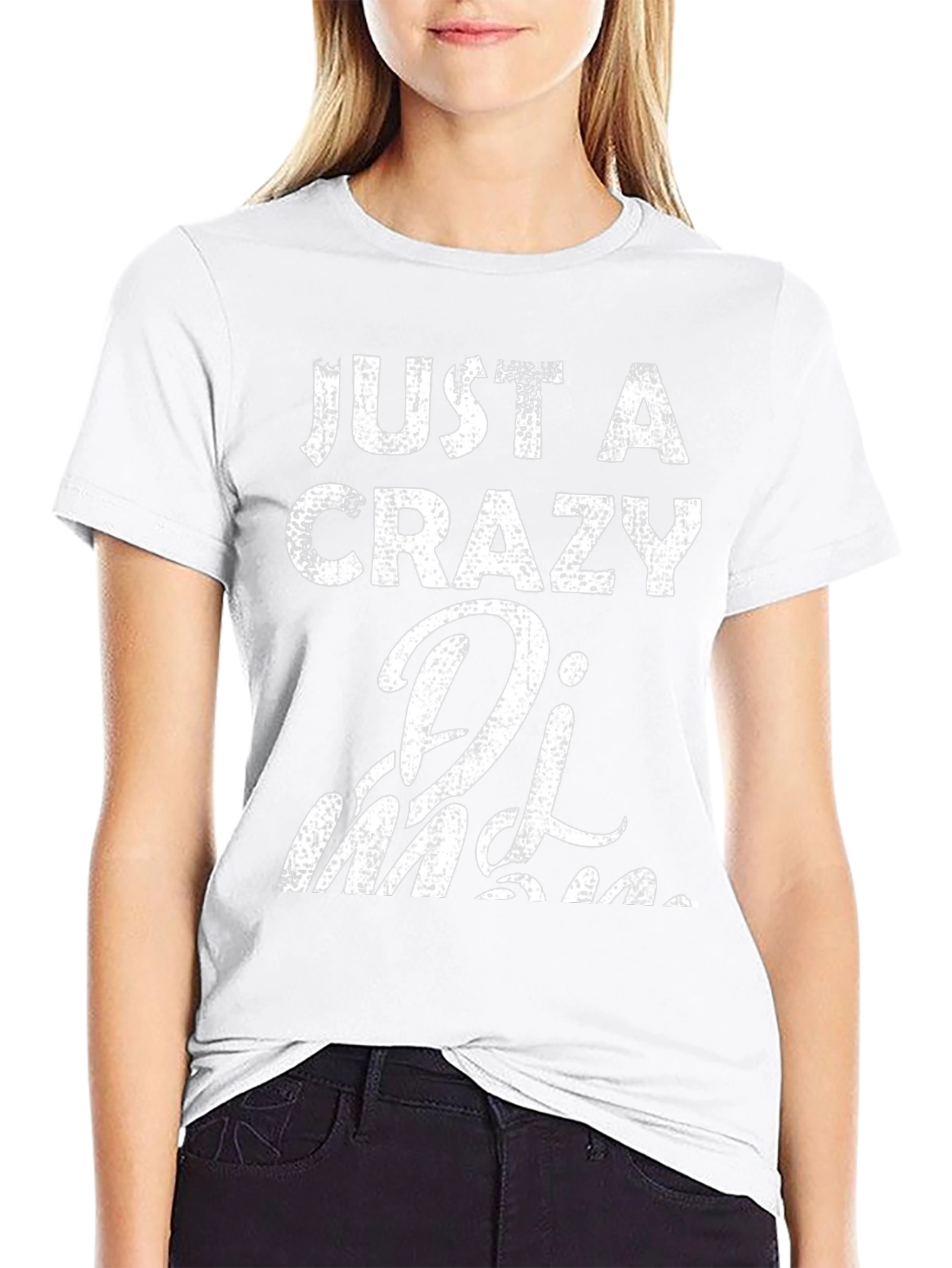 Crazy DJ Life Graphic T-Shirt - Black