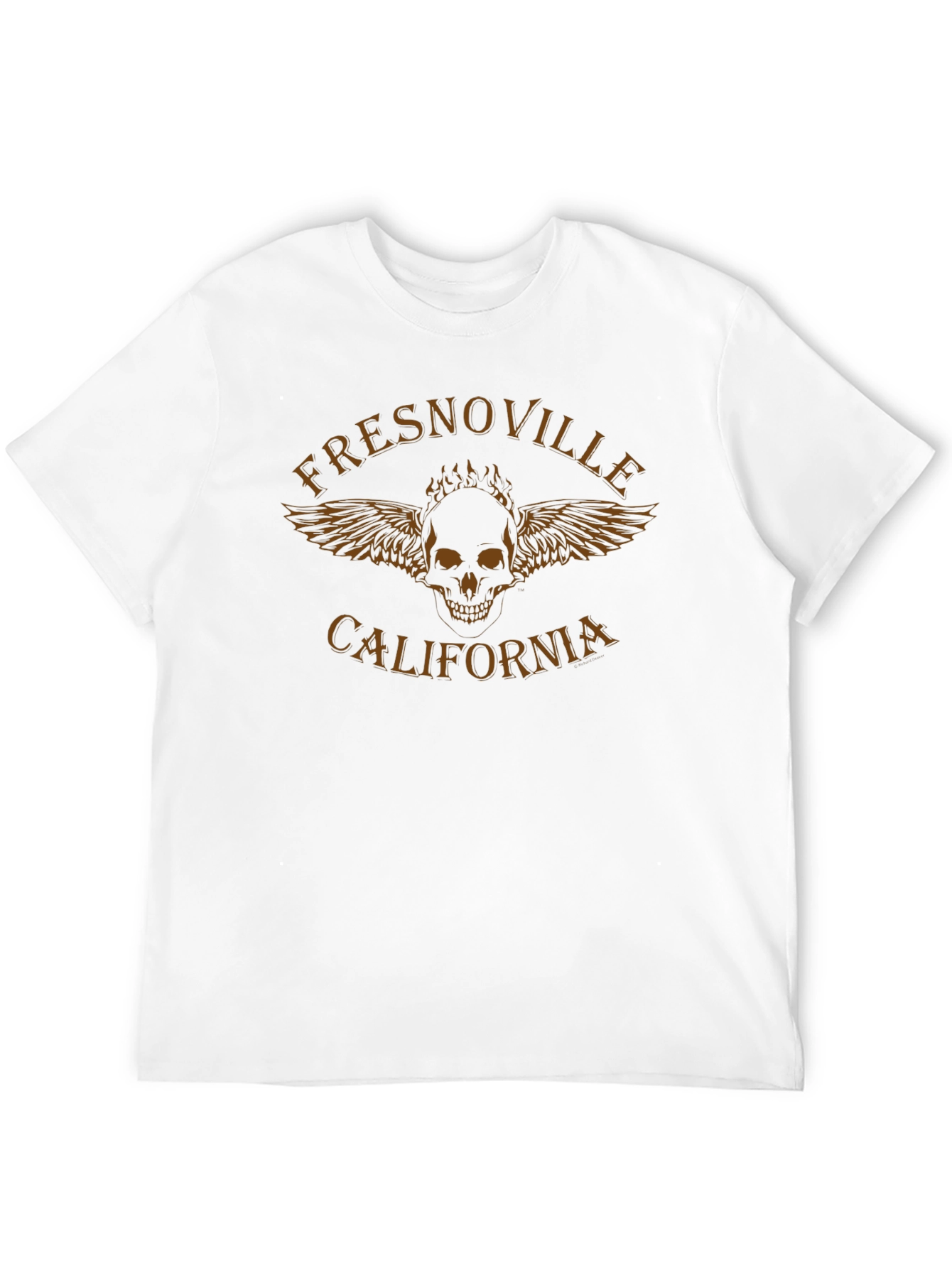 Fresnoville California Skull Wings Graphic Tee - Black