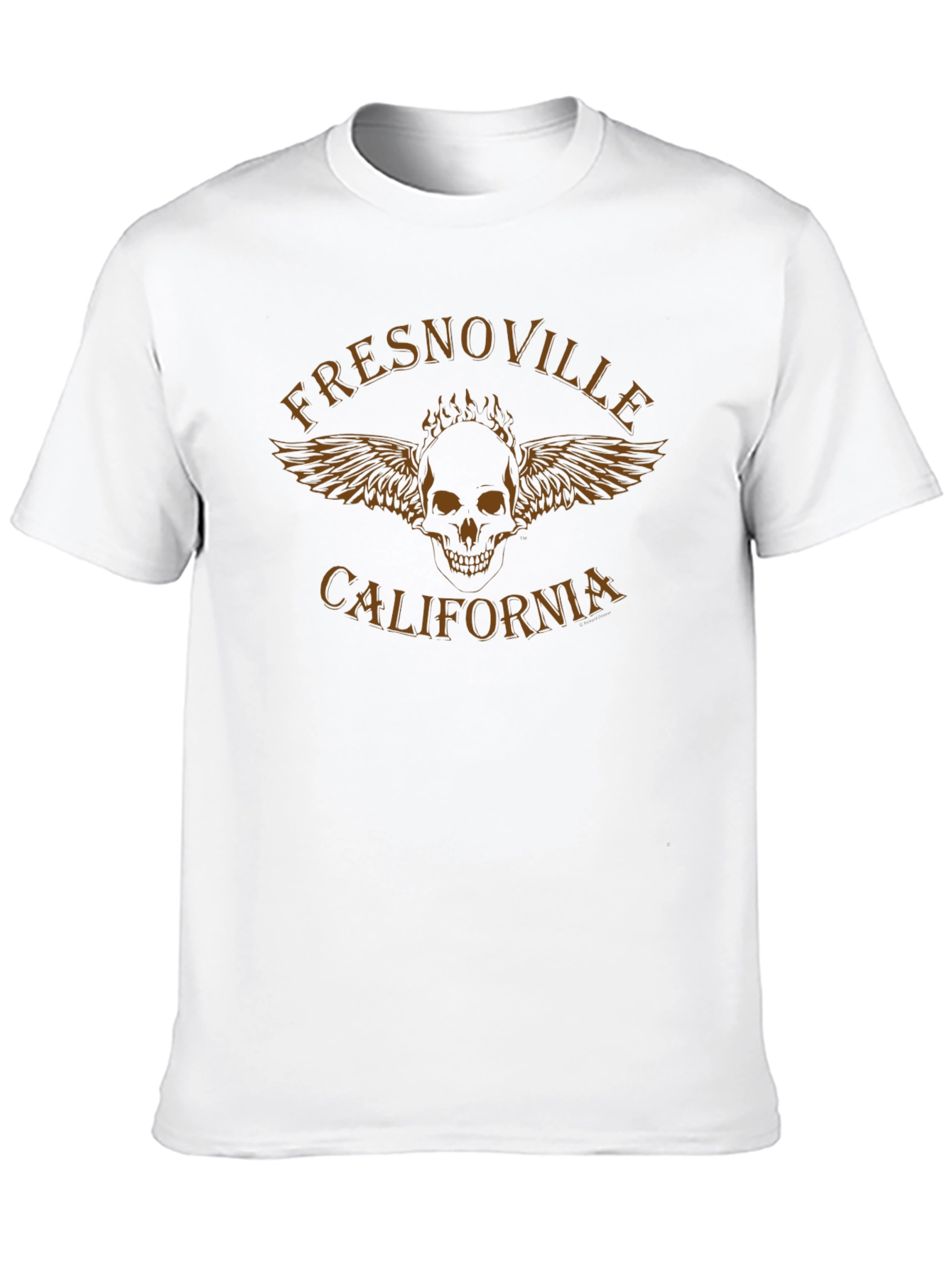 Fresnoville California Skull Wings Graphic Tee - Black