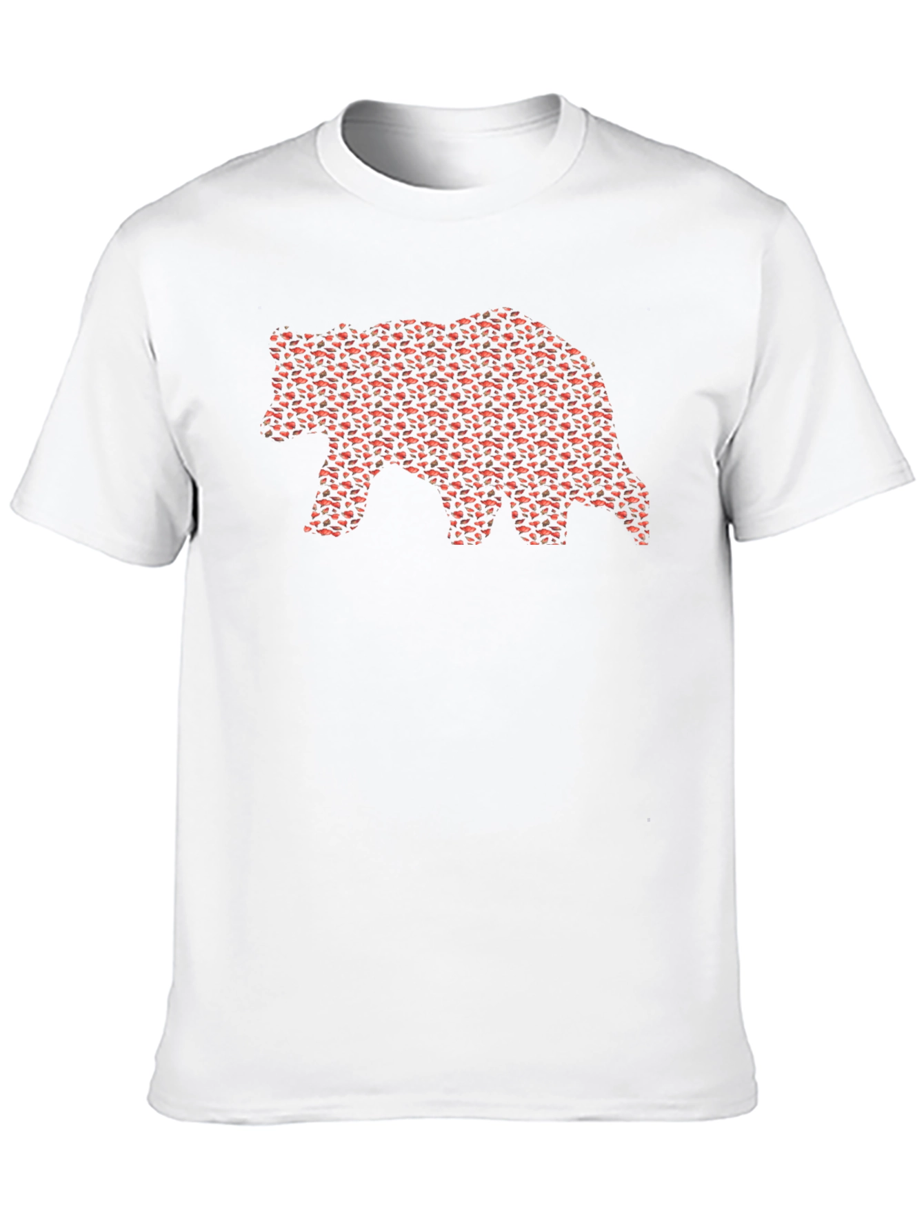 Bear Silhouette Graphic Tee - Mens Casual Shirt