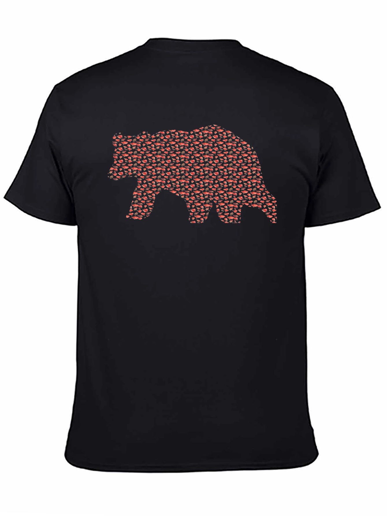 Bear Silhouette Graphic Tee - Mens Casual Shirt