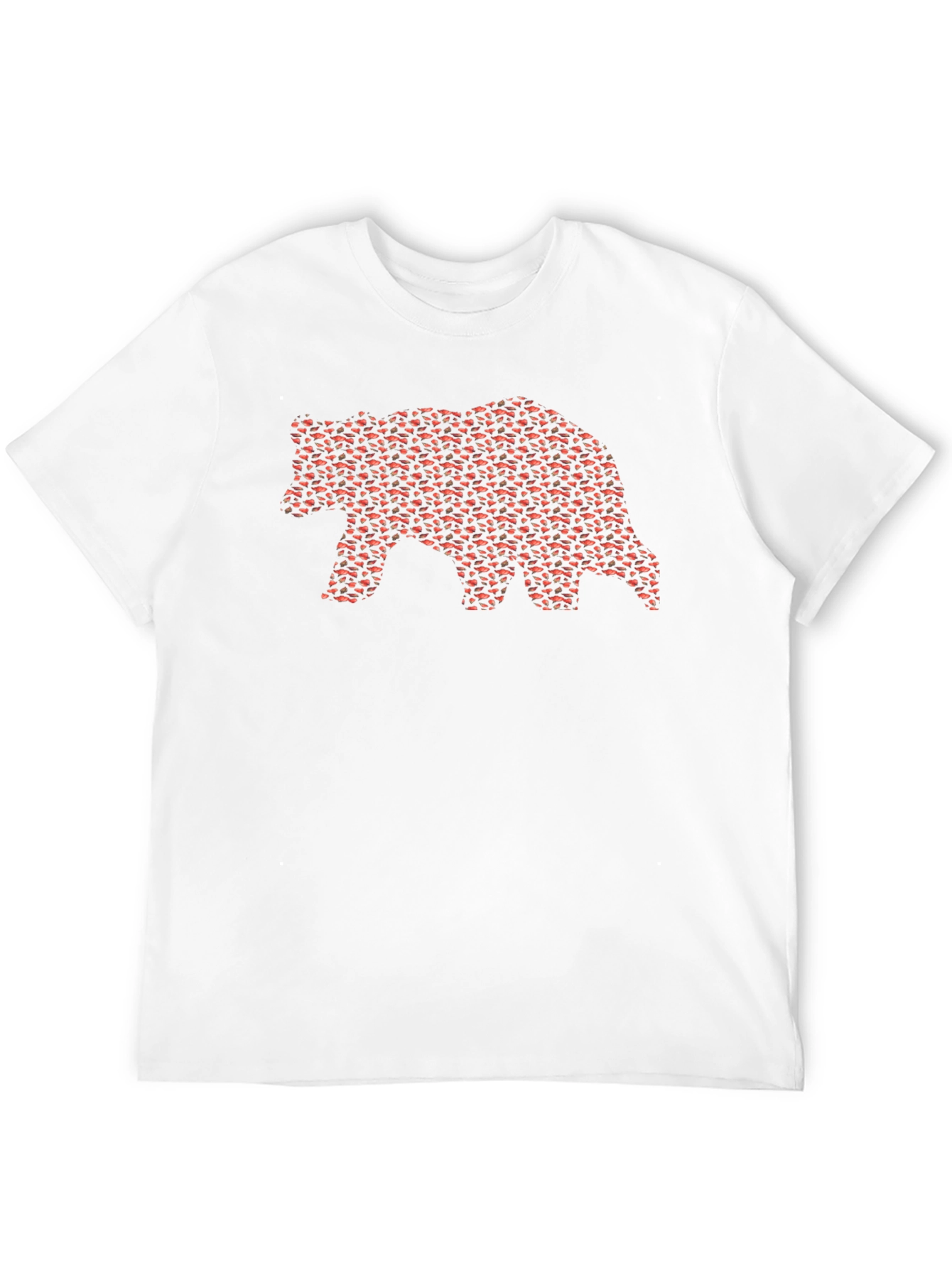 Bear Silhouette Graphic Tee - Mens Casual Shirt