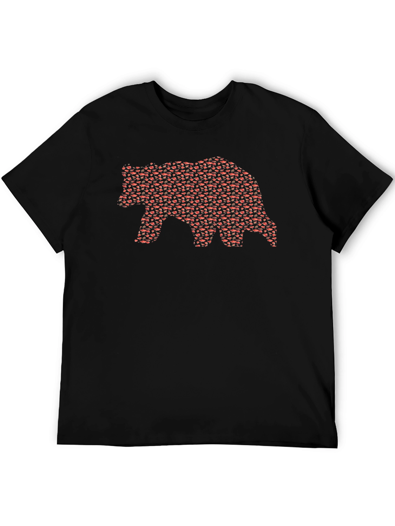 Bear Silhouette Graphic Tee - Mens Casual Shirt