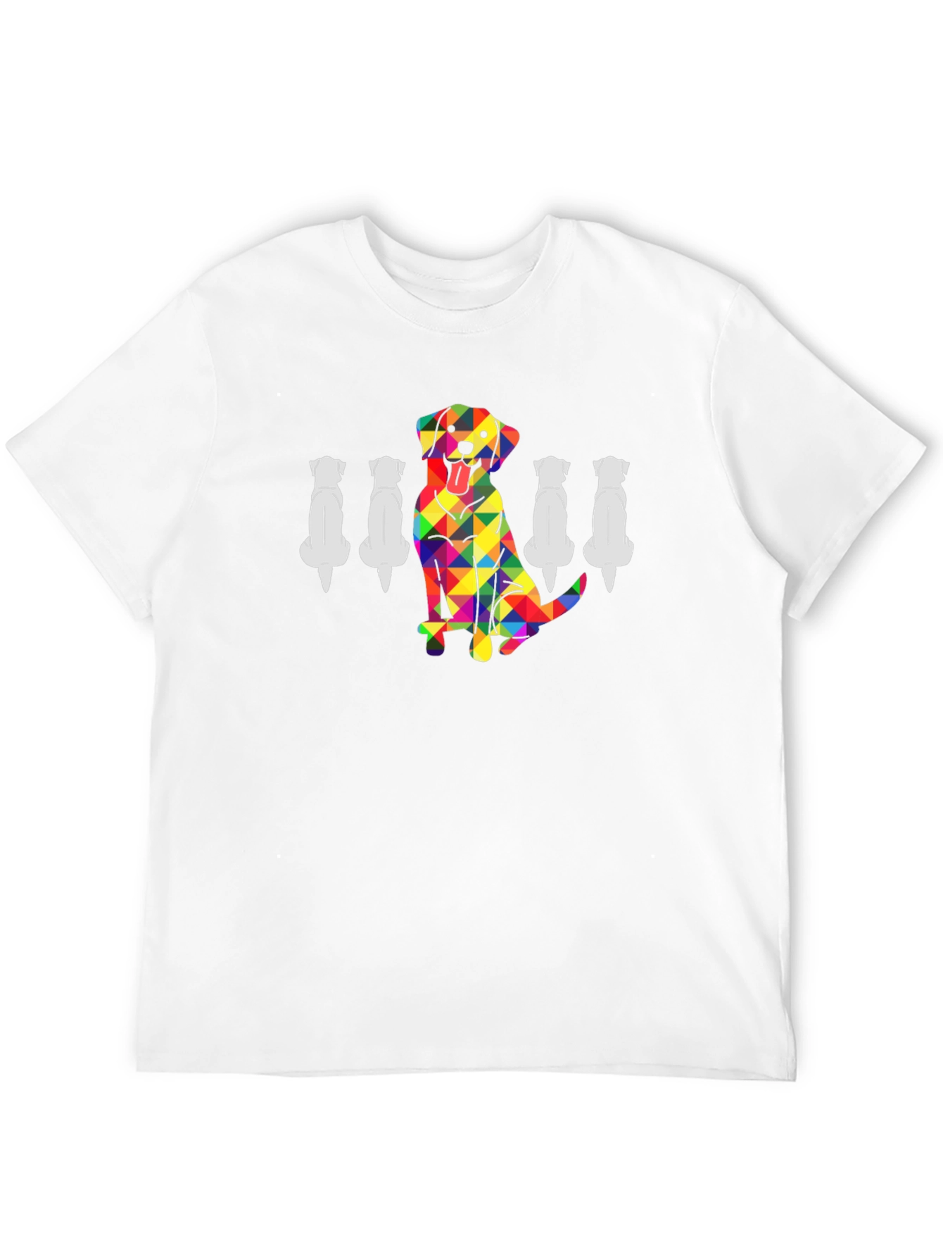 Rainbow Geometric Dog Lover T-Shirt
