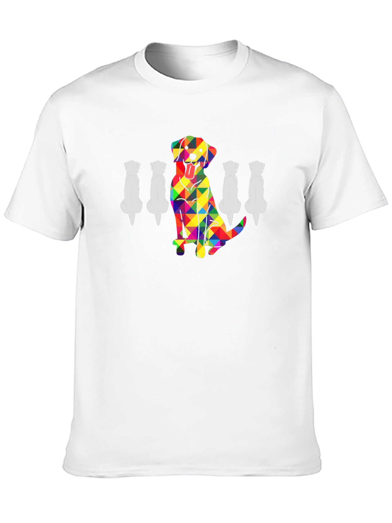 Rainbow Geometric Dog Lover T-Shirt