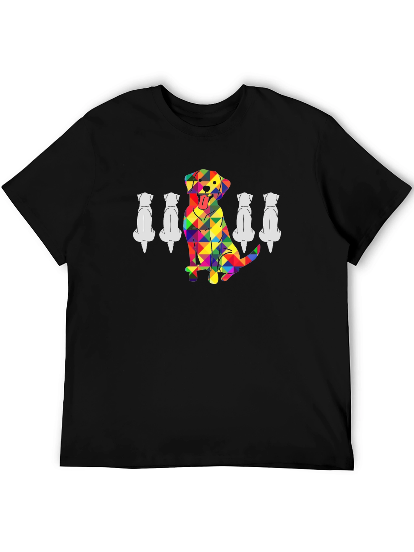 Rainbow Geometric Dog Lover T-Shirt