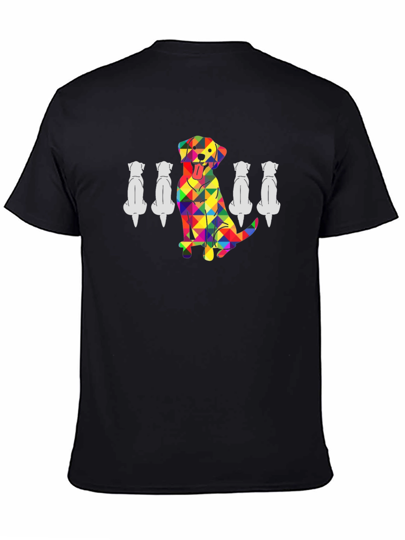 Rainbow Geometric Dog Lover T-Shirt