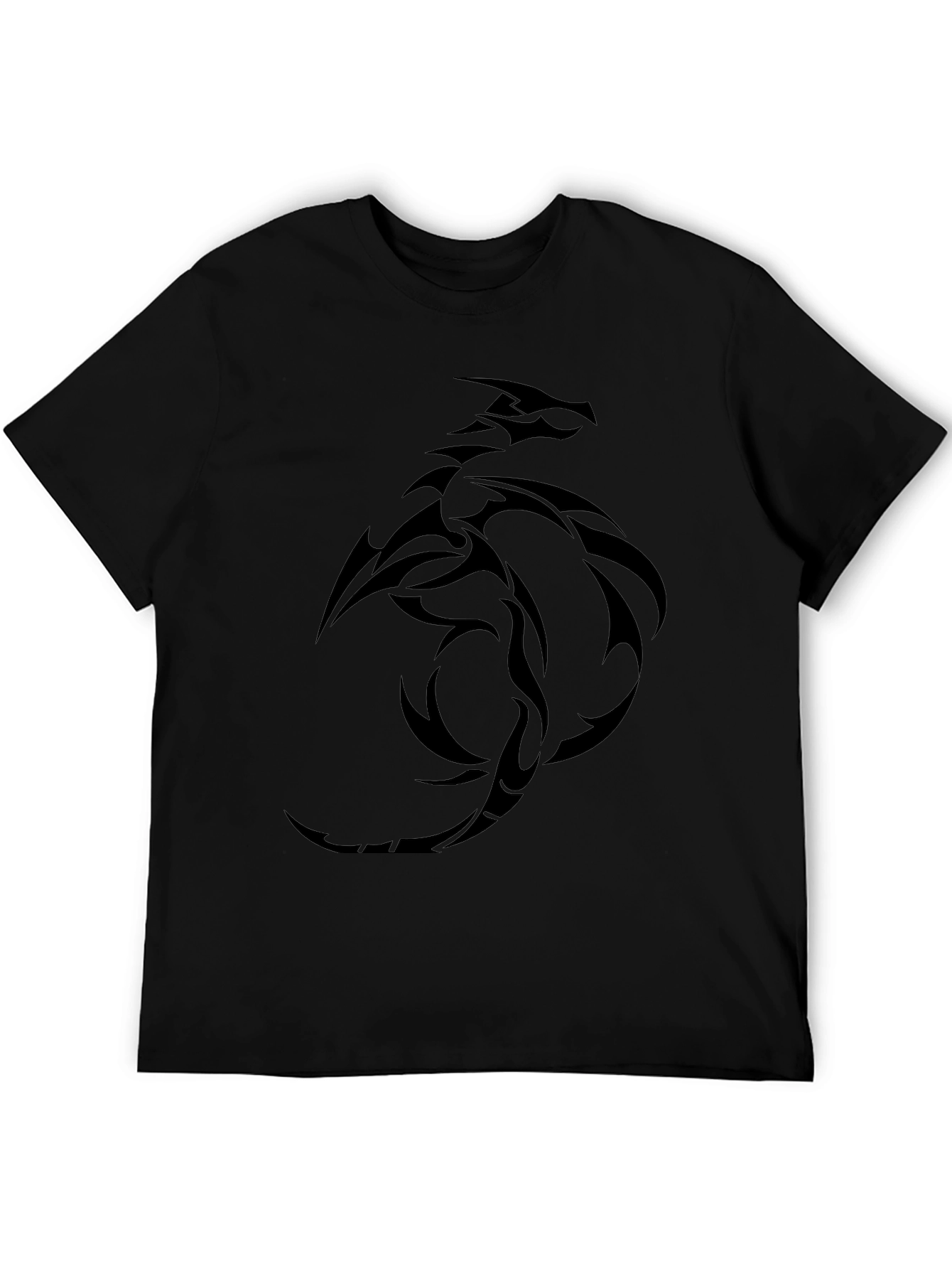 Dragon Tattoo Graphic Tee - Mens Black T-Shirt