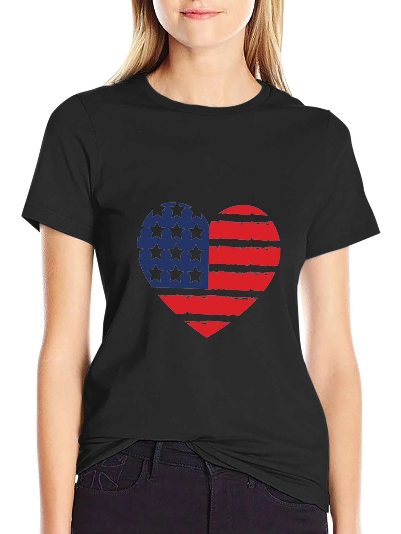 American Flag Heart T-Shirt