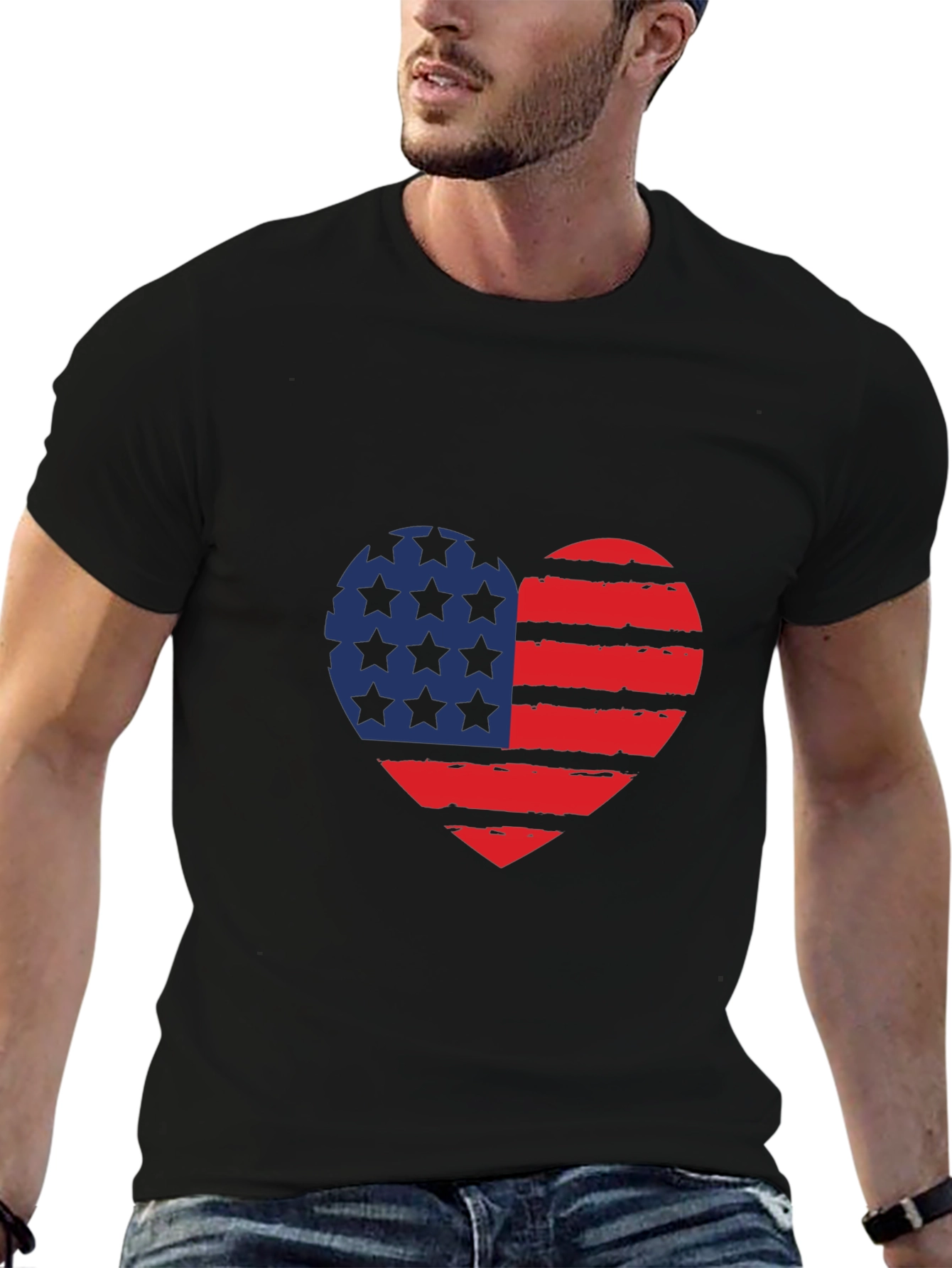 American Flag Heart T-Shirt