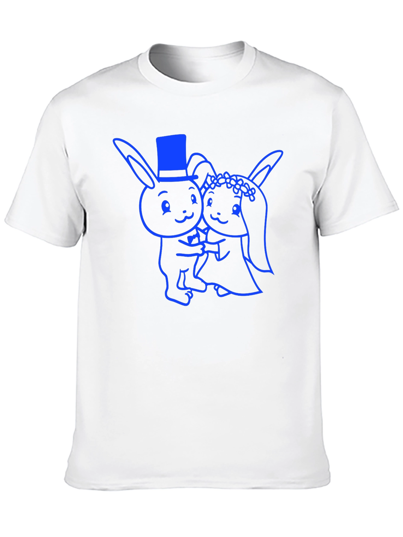 Wedding Bunny T-Shirt - Cute Cartoon Couple Design