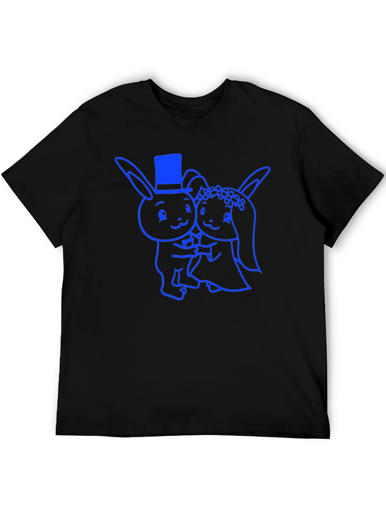 Wedding Bunny T-Shirt - Cute Cartoon Couple Design