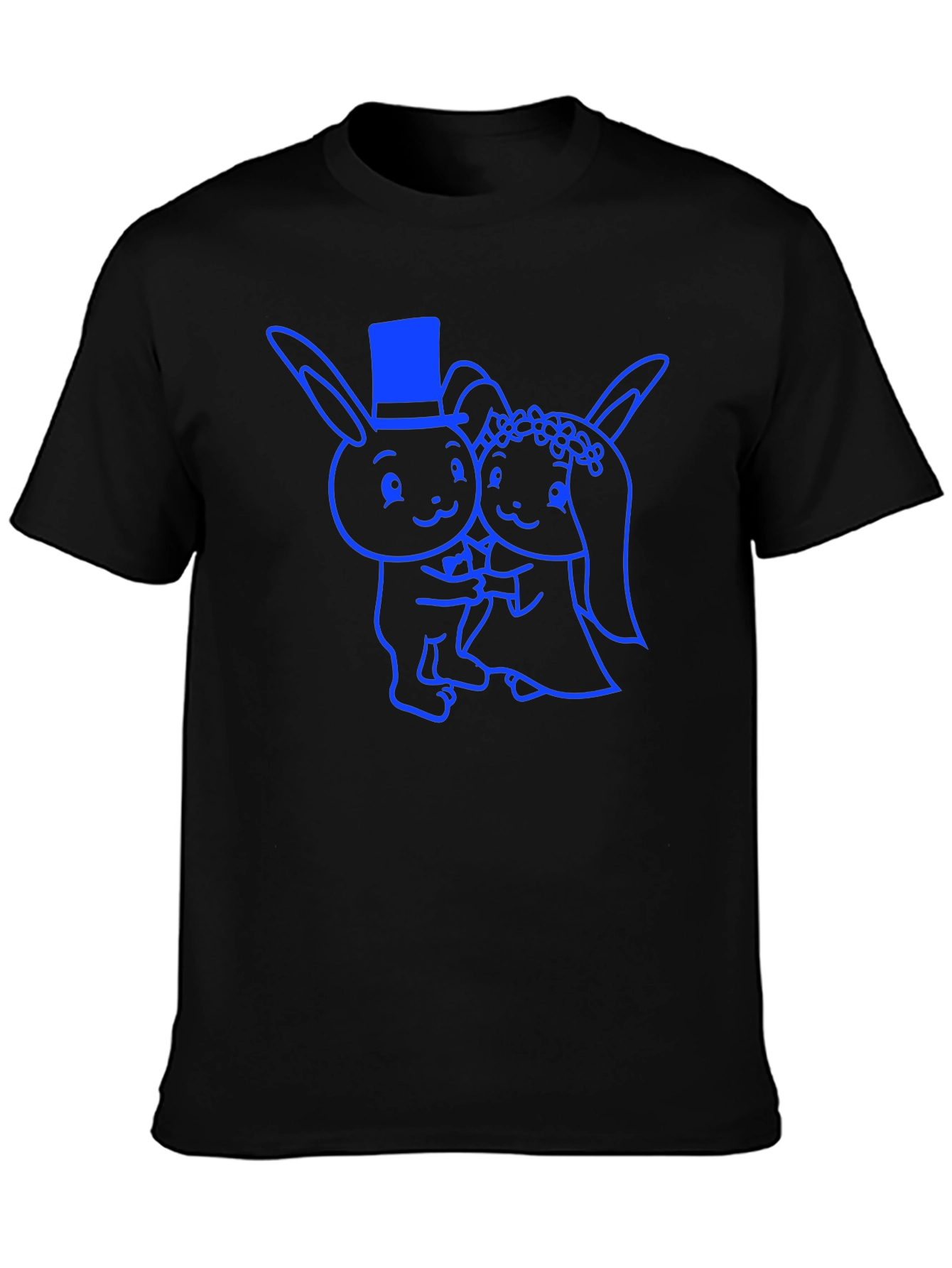 Wedding Bunny T-Shirt - Cute Cartoon Couple Design